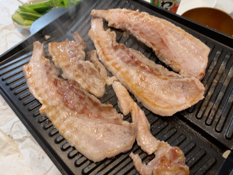 イシガキ産業 ヘルシー焼肉グリル（角型）でなんちゃってサムギョプサル